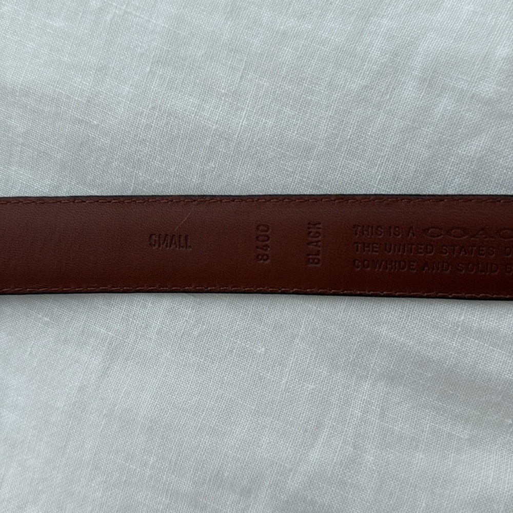 Vintage Coach 8400 Black Leather Belt - Picture 4 of 8